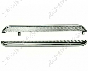 Пороги 21213-21214 Нива с алюминиевым листом 63,5 мм (нержавейка)