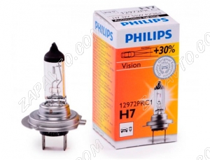 Лампа галогеновая H7 12-55 +30% PHILIPS PREMIUM