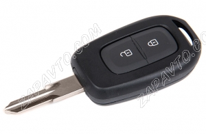 Ключ замка зажигания Renault HITAG 3 PCF 7961 (хром) 2 кнопки