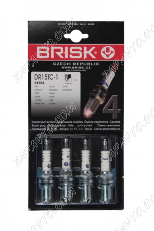 Свеча зажигания BRISK Extra DR15TC-1 16кл. инжектор (3-х контактные)