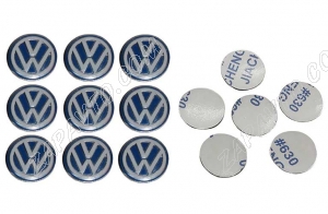 Эмблема для выкидного ключа Volkswagen 14мм синяя