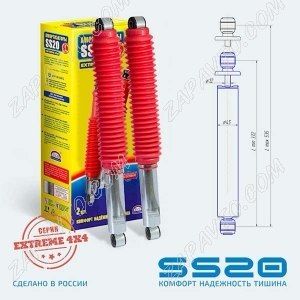 Амортизаторы задней подвески 2121, 2131 Нива SS20 EXTREME 4X4 МT однотрубные 2шт