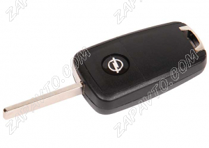 Ключ замка зажигания Opel (выкидной без платы, 3 кнопки, с наклейкой)