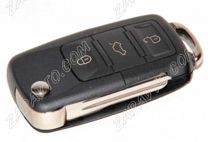Ключ замка зажигания УАЗ Патриот (выкидной) по типу Volkswagen, 3 кнопки