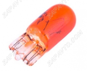 Лампа V 12- 5 W ВОСХОД (указатель поворота бокового) желтая без цоколя