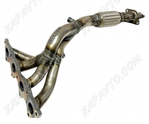 Паук 4-2-1 Kia Rio 3, Hyundai Solaris 1 (1.6L 16кл) нержавейка STINGER AUTO