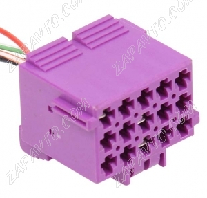 Разъем 15-pin 4 провода 732313.012 фиолетовый (аналог 1-967623-1) Завод КОПИР