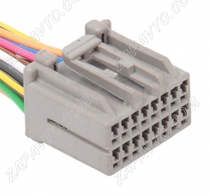 Разъем 16-pin 16 проводов для блока управления электропакетом 2170 Приора 35563-1605 MOLEX серый