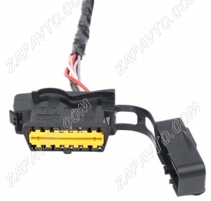 Разъем 16-pin 8 проводов диагностический OBD 2 Ларгус, Х рей, Renault Logan, Sandero черный