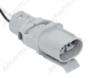Разъем 2-pin 2 провода Ларгус 297304 для поворотника передней фары серый КИТАЙ