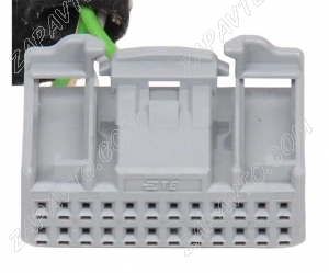 Разъем 24-pin 6 проводов Веста, Ларгус 1379668-2 TE Connectivity серый