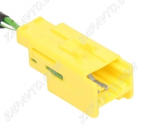 Разъем 3-pin 2 провода Веста жгута подушки безопасности желтый