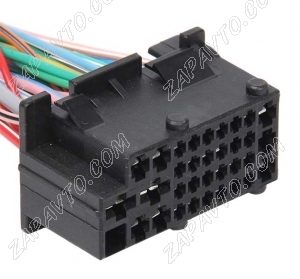 Разъем 33-pin 28 проводов Веста межжгутовой гнездовой черный СЦНК.757555.031