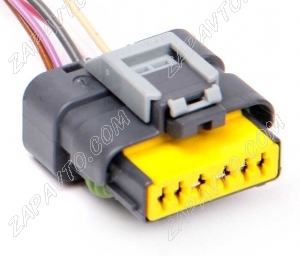Разъем 6-pin 6 проводов для ДМРВ Ларгус, фары Ларгус FL 211PC069SO049 SICMA