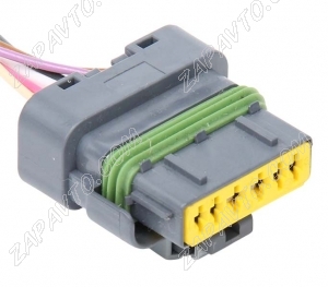 Разъем 6-pin 6 проводов для ДМРВ Ларгус, фары Ларгус FL 211PC069SO049 SICMA
