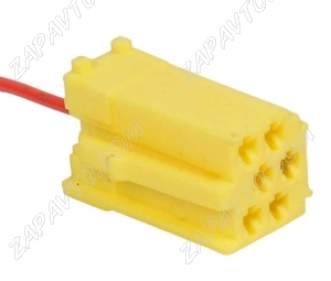 Разъем 6 pin 1 провод Веста 4А0 972 643 Mini ISO желтый