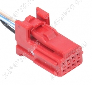 Разъем 8-pin 4 провода для кнопки Веста NG, Renault красный 1379659-6 TE Connectivity