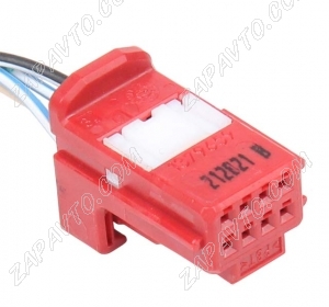 Разъем 8-pin 4 провода для кнопки Веста NG, Renault красный 1379659-6 TE Connectivity
