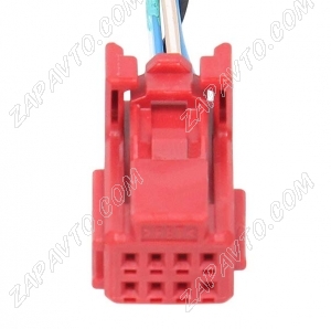 Разъем 8-pin 4 провода для кнопки Веста NG, Renault красный 1379659-6 TE Connectivity