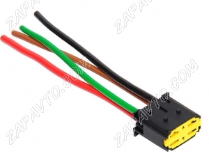 Разъем 6 pin 4 провода Веста 15441471 для замка зажигания аналог