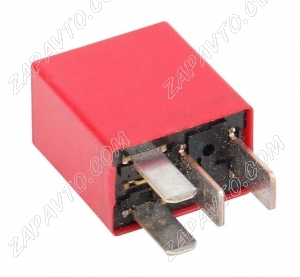 Реле 4-х контактное с резистором 25A Peugeot, Citroen, Opel красное 9807972380 OMRON