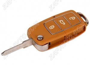 Ключ замка зажигания 1118, 2170, 2190, Datsun, 2123 выкидной по типу Volkswagen Люкс, 3 кн песочный