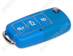 Ключ замка зажигания 1118, 2170, 2190, Datsun, 2123 выкидной по типу Volkswagen Люкс, 3 кн синий