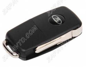 Ключ замка зажигания 2190 Гранта FL выкидной, без платы по типу Volkswagen Люкс, 3 кнопки