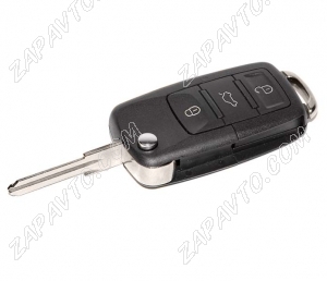 Ключ замка зажигания 1118, 2170, 2190, Datsun, 2123 (выкидной) по типу Volkswagen, 3 кнопки REDKEY