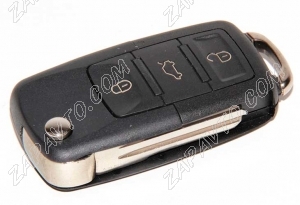 Ключ замка зажигания 1118, 2170, 2190, Datsun, 2123 (выкидной) по типу Volkswagen, 3 кнопки REDKEY