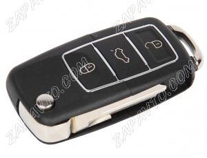 Ключ замка зажигания 2190 Гранта FL выкидной, с платой по типу Volkswagen Люкс, 3 кнопки