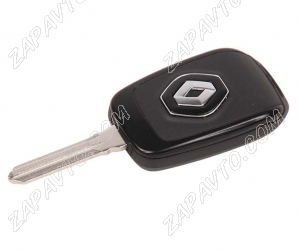 Ключ замка зажигания Renault HITAG 3 PCF 7961 (хром) 3 кнопки с автозапуском HU179