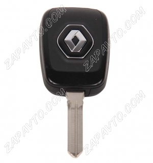 Ключ замка зажигания Renault HITAG 3 PCF 7961 (хром) 3 кнопки с автозапуском HU179