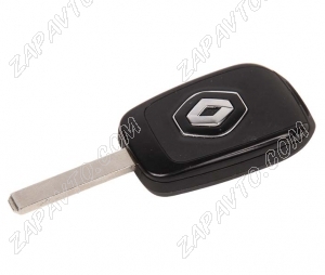 Ключ замка зажигания Renault HITAG 3 PCF 7961 (хром) 3 кнопки с открыванием багажника VA2