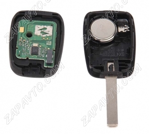 Ключ замка зажигания Renault HITAG 3 PCF 7961 (хром) 3 кнопки с открыванием багажника VA2