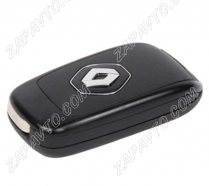 Ключ замка зажигания Renault HITAG AES (выкидной, хром) 2 кнопки HU 179