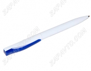 Ручка белая с пластиковой клипсой SS20