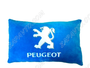 Подушка декоративная PEUGEOT (голубая)