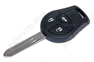 Ключ замка зажигания Nissan Juke, Nissan Tiida 3 кнопки