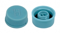 Колпачок клапана кондиционера H (на ниппель, голубой)