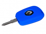 Чехол ключа зажигания силиконовый Renault на 3 кнопки, синий