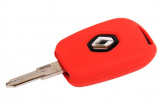 Чехол ключа зажигания силиконовый Renault на 3 кнопки, красный