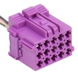 Разъем 15-pin 4 провода 732313.012 фиолетовый (аналог 1-967623-1) Завод КОПИР