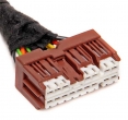 Разъем 16 pin 11 проводов для подрулевого переключателя стеклоочистителя Веста 6098-6959 коричневый