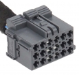 Разъем 18-pin 6 проводов 732313.013 серый (аналог 1-967624-1) Завод КОПИР