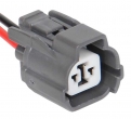 Разъем 2-pin 2 провода 6189-0129 для звукового сигнала Chevrolet, GM, блока розжига Mitsubishi серый