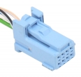 Разъем 8-pin 5 проводов для кнопки Веста NG, Renault голубой 1379659-3 TE Connectivity