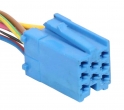 Разъем 8 pin 8 провода Веста 4А0 972 643 B Mini ISO синий