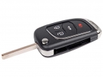 Ключ замка зажигания Chevrolet Cruze (выкидной без платы, 4 кнопки, с эмблемой, хром)