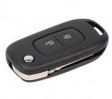 Ключ замка зажигания Renault HITAG AES (выкидной, хром) 2 кнопки HU 179